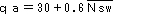 qa=30+0.6Nsw