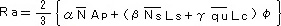 Ra=2/3(��NAp+(��NsLs+��quLc)��